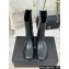 Chanel Heel 3cm CC Logo Calfskin Rider Ankle Boots Black 2024