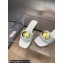 Dior Heel 1.5cm Forever Slides in White Calfskin 2024