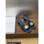 Dior Heel 4.5cm Forever Heeled Slides in Blue Calfskin 2024