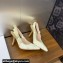 Dior Heel 9.5cm J'Adior Slingback Pumps in White and Gold-Tone Toile de Jouy Mexico Embroidered Cotton with Metallic Thread 2024