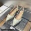 Dior J'Adior Slingback Ballerina Flats in White and Gold-Tone Toile de Jouy Mexico Embroidered Cotton with Metallic Thread 2024