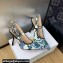 Dior Heel 9.5cm J'Adior Slingback Pumps in Pastel Midnight Blue Multicolor Embroidered Cotton with Toile de Jouy Mexico Motif 2024
