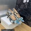 Dior Heel 6.5cm J'Adior Slingback Pumps Pastel Midnight Blue Multicolor Embroidered Cotton with Toile de Jouy Mexico Motif 2024