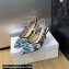 Dior Heel 6.5cm J'Adior Slingback Pumps Pastel Midnight Blue Multicolor Embroidered Cotton with Toile de Jouy Mexico Motif 2024
