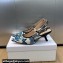 Dior Heel 6.5cm J'Adior Slingback Pumps Pastel Midnight Blue Multicolor Embroidered Cotton with Toile de Jouy Mexico Motif 2024