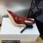 Dior Heel 9.5cm J'Adior Slingback Pumps in Transparent Mesh Embroidered with Red 3D Macramé-Effect D-Lace Motif 2024