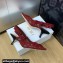 Dior Heel 6.5cm J'Adior Slingback Pumps in Transparent Mesh Embroidered with Red 3D Macramé-Effect D-Lace Motif 2024