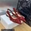 Dior J'Adior Slingback Ballerina Flats in Transparent Mesh Embroidered with Red 3D Macramé-Effect D-Lace Motif 2024
