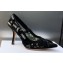 Dior Heel 9.5cm J'Adior Slingback Pumps in Transparent Mesh Embroidered with Black 3D Macramé-Effect D-Lace Motif 2024