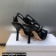 Dior Heel 9.5cm J'Adior Slingback Pumps in Transparent Mesh Embroidered with Black 3D Macramé-Effect D-Lace Motif 2024