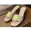 Dior Heel 4.5cm Forever Heeled Slides in Nude Calfskin 2024