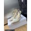 Dior Heel 9.5cm J'Adior Slingback Pumps in Transparent Mesh Embroidered with White Butterfly Motif 2024