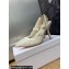 Dior Heel 9.5cm J'Adior Slingback Pumps in Transparent Mesh Embroidered with White Butterfly Motif 2024