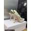Dior Heel 9.5cm J'Adior Slingback Pumps in Transparent Mesh Embroidered with White Butterfly Motif 2024