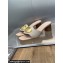 Dior Heel 4.5cm Forever Heeled Slides in Nude Calfskin 2024