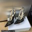 Dior Heel 9.5cm J'Adior Slingback Pumps in Transparent Mesh Embroidered with Black Butterfly Motif 2024