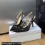 Dior Heel 9.5cm J'Adior Slingback Pumps in Transparent Mesh Embroidered with Black Butterfly Motif 2024