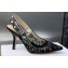 Dior Heel 9.5cm J'Adior Slingback Pumps in Transparent Mesh Embroidered with Black Butterfly Motif 2024
