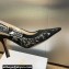 Dior Heel 9.5cm J'Adior Slingback Pumps in Transparent Mesh Embroidered with Black Butterfly Motif 2024