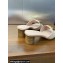 Dior Heel 4.5cm Forever Heeled Slides in Nude Calfskin 2024