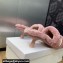 Dior Heel 6.5cm Dway Slide Sandals in Pink Shearling Fur and Embroidered Canvas 2024