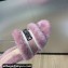 Dior Heel 6.5cm Dway Slide Sandals in Pink Shearling Fur and Embroidered Canvas 2024
