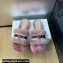 Dior Dway Flat Slide Sandals in Pink Shearling Fur and Embroidered Canvas 2024