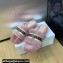 Dior Dway Flat Slide Sandals in Pink Shearling Fur and Embroidered Canvas 2024