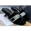 Dior Heel 6.5cm Dway Slide Sandals in Black Shearling Fur and Embroidered Canvas 2024