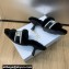 Dior Heel 6.5cm Dway Slide Sandals in Black Shearling Fur and Embroidered Canvas 2024