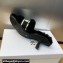Dior Heel 6.5cm Dway Slide Sandals in Black Shearling Fur and Embroidered Canvas 2024