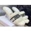 Dior Heel 8cm Dway Slide Sandals in White Shearling Fur and Embroidered Canvas 2024