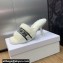 Dior Heel 8cm Dway Slide Sandals in White Shearling Fur and Embroidered Canvas 2024