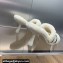 Dior Heel 8cm Dway Slide Sandals in White Shearling Fur and Embroidered Canvas 2024