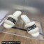 Dior Heel 8cm Dway Slide Sandals in White Shearling Fur and Embroidered Canvas 2024