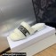 Dior Dway Flat Slide Sandals in White Shearling Fur and Embroidered Canvas 2024