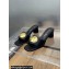 Dior Heel 4.5cm Forever Heeled Slides in Black Calfskin 2024