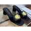 Dior Heel 4.5cm Forever Heeled Slides in Black Calfskin 2024
