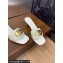 Dior Heel 4.5cm Forever Heeled Slides in White Calfskin 2024