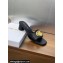 Dior Heel 4.5cm Forever Heeled Slides in Black Calfskin 2024
