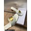 Dior Heel 4.5cm Forever Heeled Slides in White Calfskin 2024