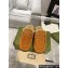 Gucci Merinos wool lining mules with Horsebit 771061 leather Suede Khaki 2024