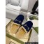 Gucci Merinos wool lining mules with Horsebit 771061 leather Suede Blue 2024