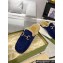 Gucci Merinos wool lining mules with Horsebit 771061 leather Suede Blue 2024