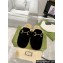 Gucci Merinos wool lining mules with Horsebit 771061 leather Suede Black 2024