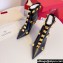 Valentino Calfskin Roman Stud Ankle Boots Black 2024