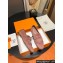Hermes Royal loafer in suede goatskin Nude Pink with fringe and tone-on-tone lacquered palladium-plated signature "H" detail