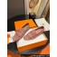 Hermes Royal loafer in suede goatskin Nude Pink with fringe and tone-on-tone lacquered palladium-plated signature "H" detail