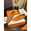 Hermes Royal loafer in suede goatskin Yellow with fringe and tone-on-tone lacquered palladium-plated signature "H" detail