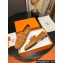 Hermes Royal loafer in suede goatskin Yellow with fringe and tone-on-tone lacquered palladium-plated signature "H" detail